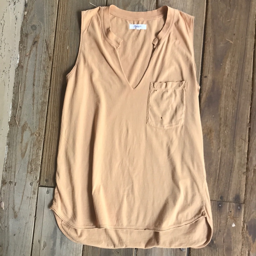 Madewell Distressed Golden Yellow Tank